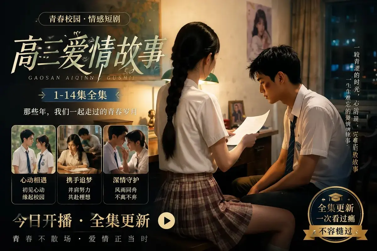 黄果魔改AI短剧《高三爱情故事》高清未删减全集在线观看 - 蓝光修复中文字幕版 - 百度阿里云盘资源直链 - 高清零卡顿全程高能